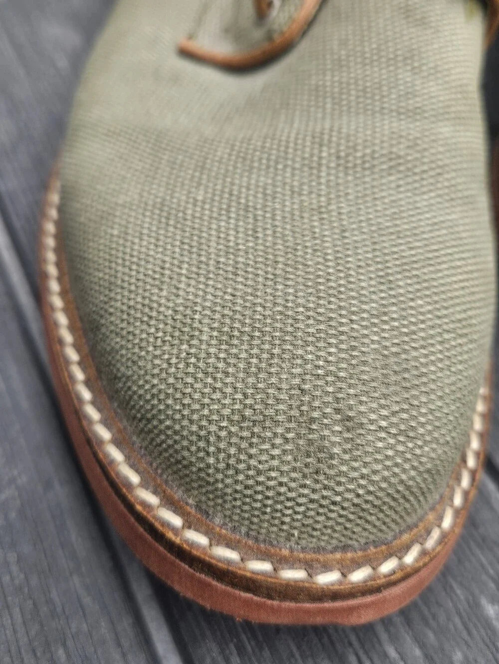 J.D. Fisk Volkan Canvas Oxfords Size 9 Olive